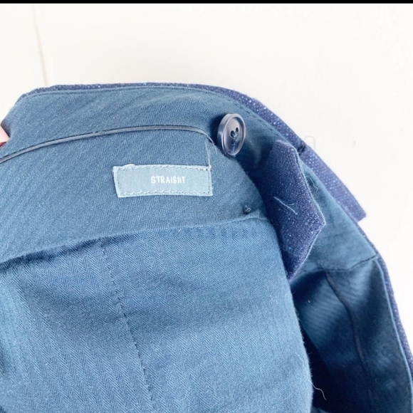 Bonobos Blue Straight Leg Wool Trousers 33 - Picture 7 of 7